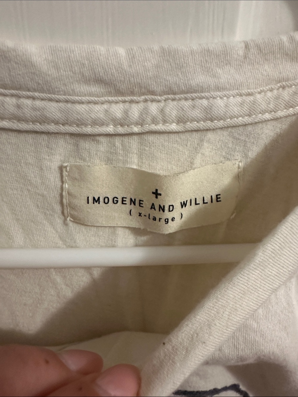 imogene + willie Cream Graphic Tee with Cowboy Sketch - Picture 2 of 2
